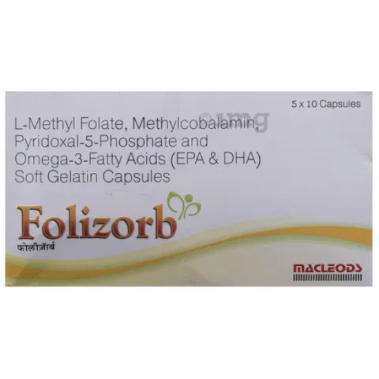 FOLIZORB SOFT GELATIN CAPSULE(L Methyl Folate Mecobalamin pyridoxal)