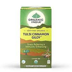 Organic India Tulsi Cinnamon Giloy 25 Tea Bags 