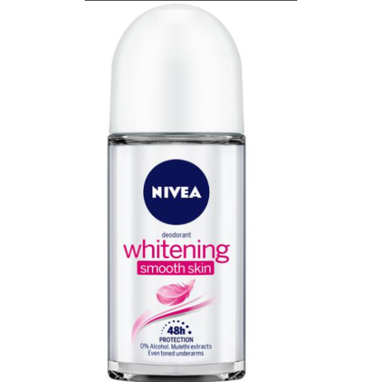 Nivea Whitening Smooth Skin 48h Deodorant Roll On 50 ml