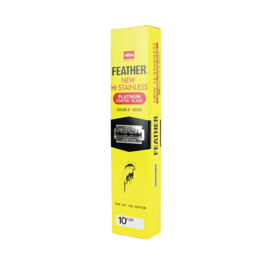 Feather Yellow Double Edge Safety Razor Blades 200 Count