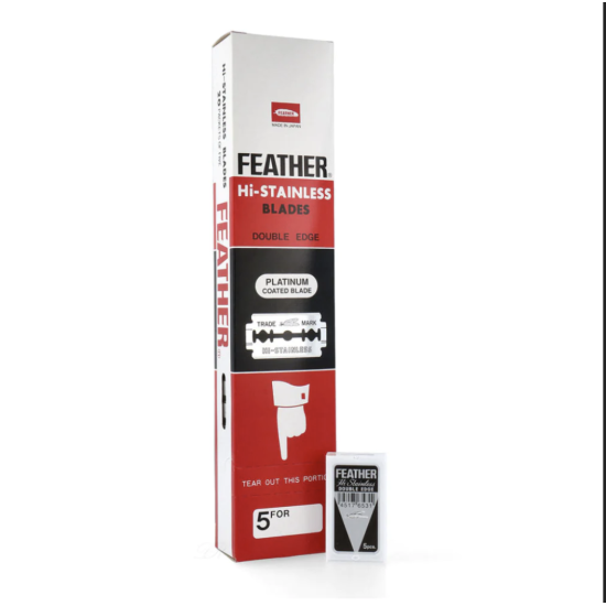 Feather Red Double Edge Safety Razor Blades 100 Count