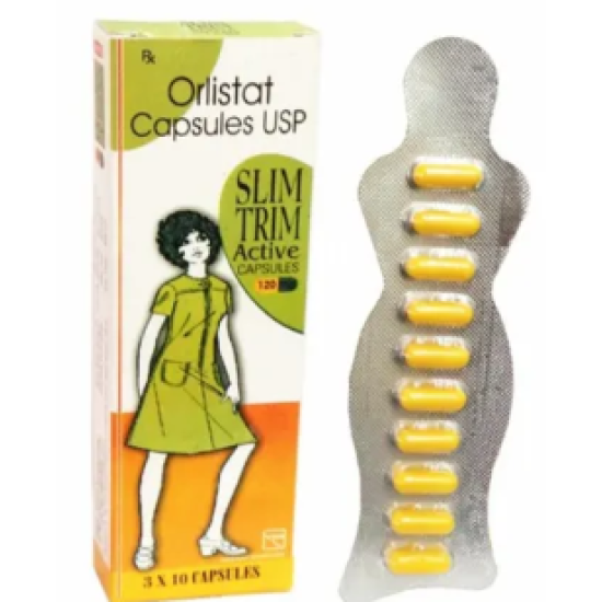 SLIM TRIM ACTIVE CAPSULES 120Mg(Orlistat 120mg)