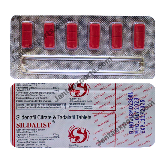 SILDALIST TABLETS (Sildenafil+Tadalafil)